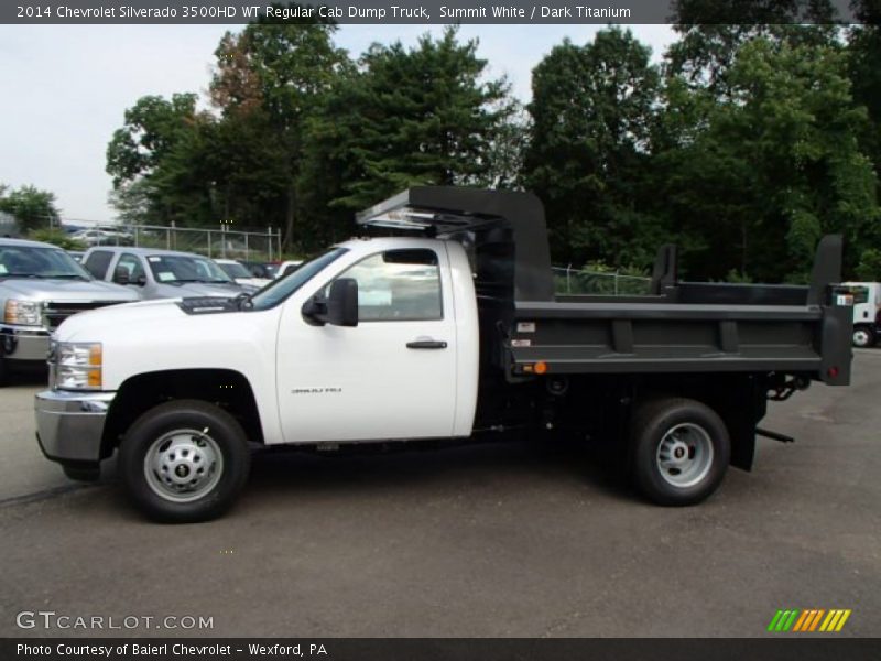  2014 Silverado 3500HD WT Regular Cab Dump Truck Summit White