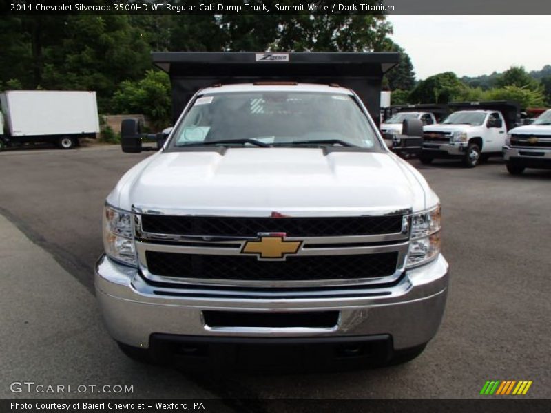 Summit White / Dark Titanium 2014 Chevrolet Silverado 3500HD WT Regular Cab Dump Truck