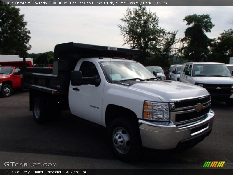 Summit White / Dark Titanium 2014 Chevrolet Silverado 3500HD WT Regular Cab Dump Truck
