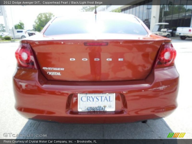 Copperhead Pearl / Black/Light Frost Beige 2012 Dodge Avenger SXT