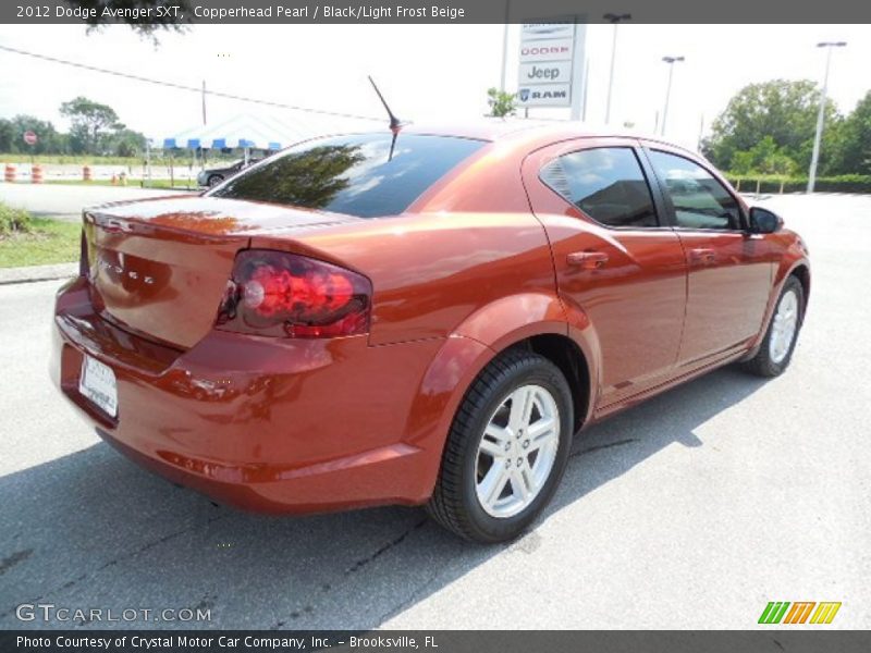 Copperhead Pearl / Black/Light Frost Beige 2012 Dodge Avenger SXT