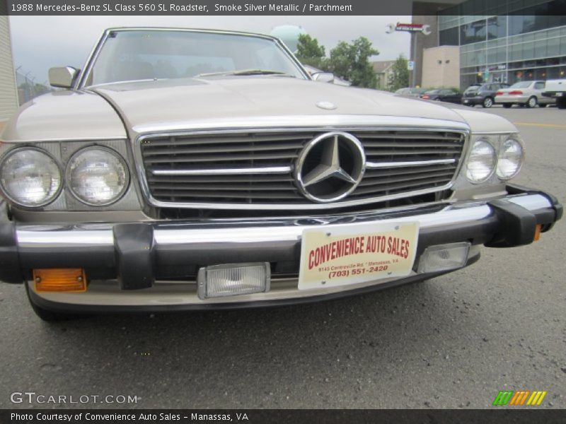 Smoke Silver Metallic / Parchment 1988 Mercedes-Benz SL Class 560 SL Roadster