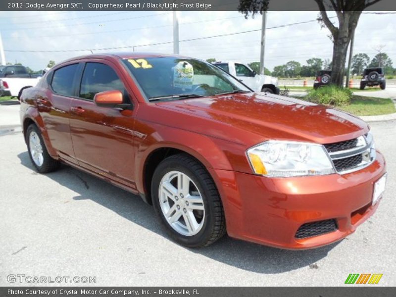 Copperhead Pearl / Black/Light Frost Beige 2012 Dodge Avenger SXT
