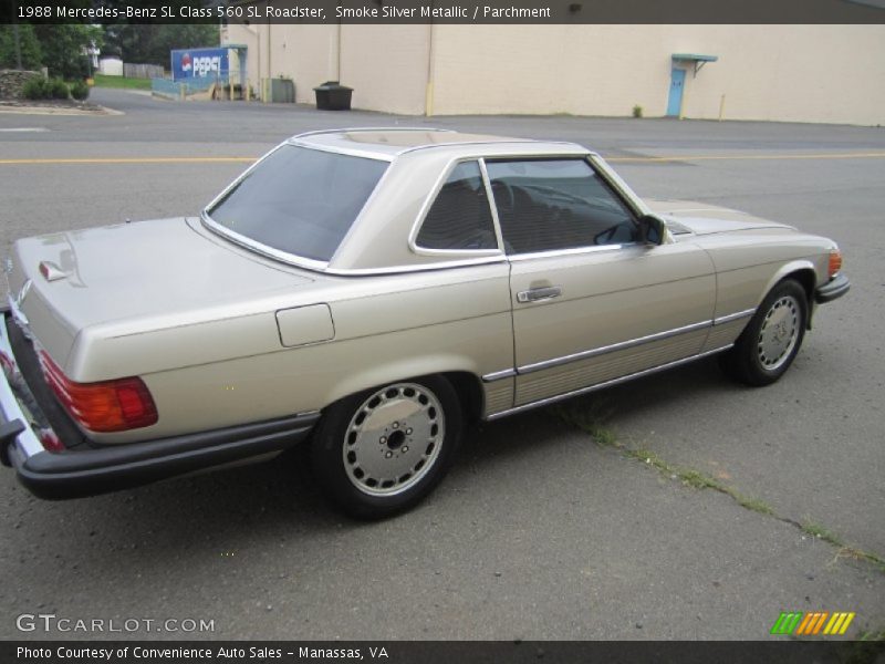 Smoke Silver Metallic / Parchment 1988 Mercedes-Benz SL Class 560 SL Roadster