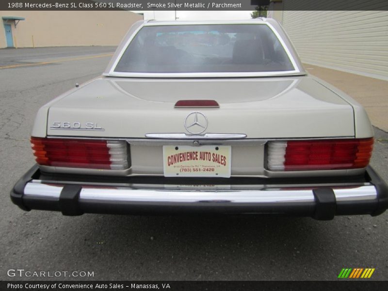 Smoke Silver Metallic / Parchment 1988 Mercedes-Benz SL Class 560 SL Roadster