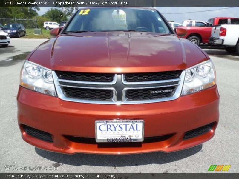 Copperhead Pearl / Black/Light Frost Beige 2012 Dodge Avenger SXT