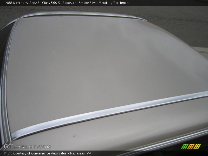 Smoke Silver Metallic / Parchment 1988 Mercedes-Benz SL Class 560 SL Roadster