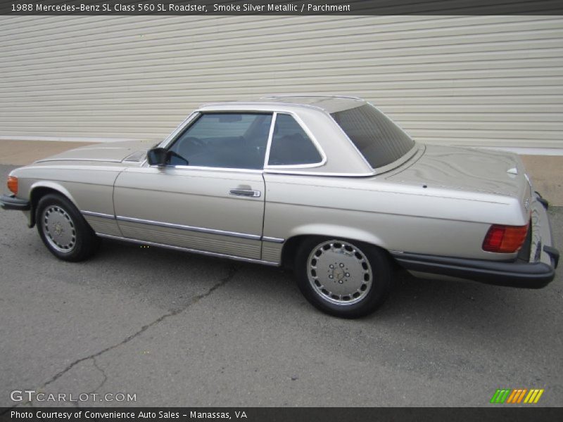 Smoke Silver Metallic / Parchment 1988 Mercedes-Benz SL Class 560 SL Roadster