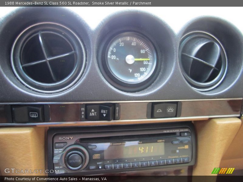 Smoke Silver Metallic / Parchment 1988 Mercedes-Benz SL Class 560 SL Roadster