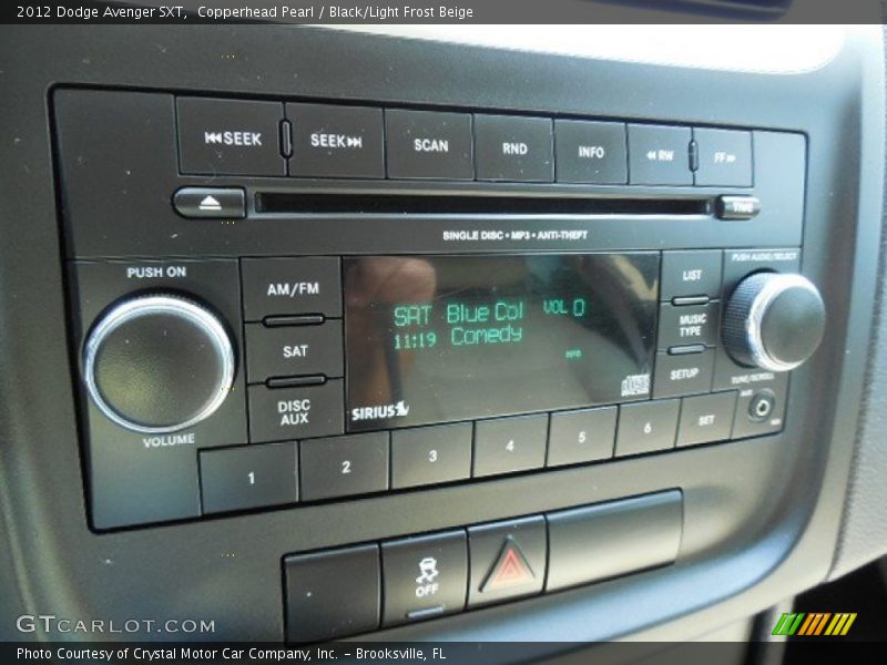 Copperhead Pearl / Black/Light Frost Beige 2012 Dodge Avenger SXT
