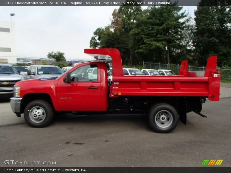  2014 Silverado 3500HD WT Regular Cab 4x4 Dump Truck Victory Red