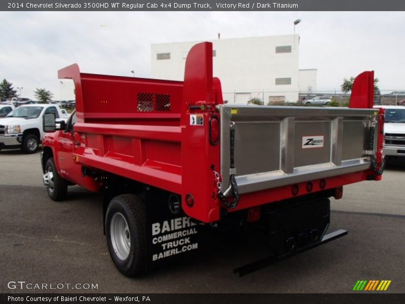 Victory Red / Dark Titanium 2014 Chevrolet Silverado 3500HD WT Regular Cab 4x4 Dump Truck