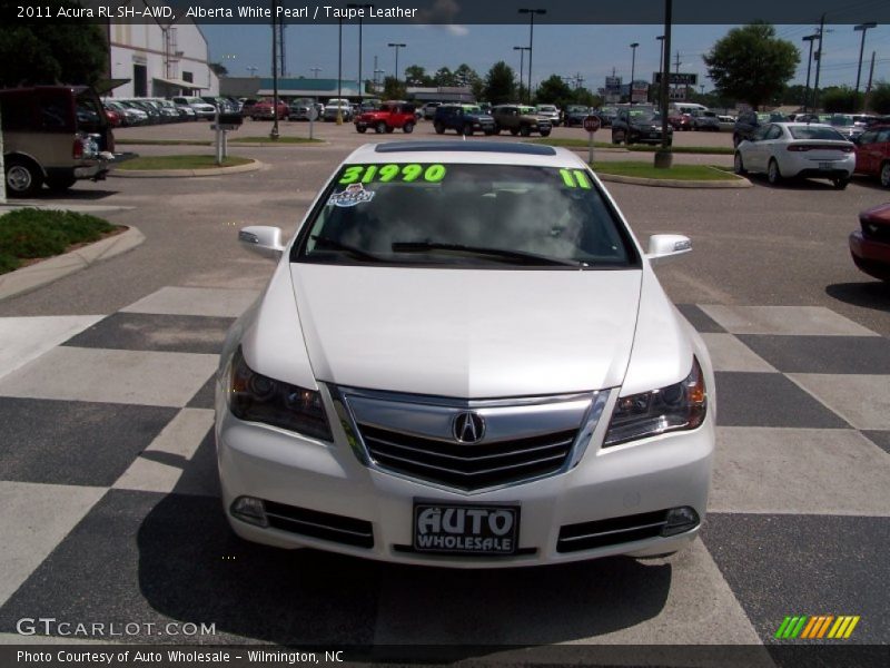 Alberta White Pearl / Taupe Leather 2011 Acura RL SH-AWD