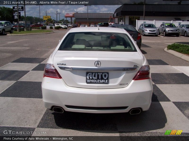Alberta White Pearl / Taupe Leather 2011 Acura RL SH-AWD