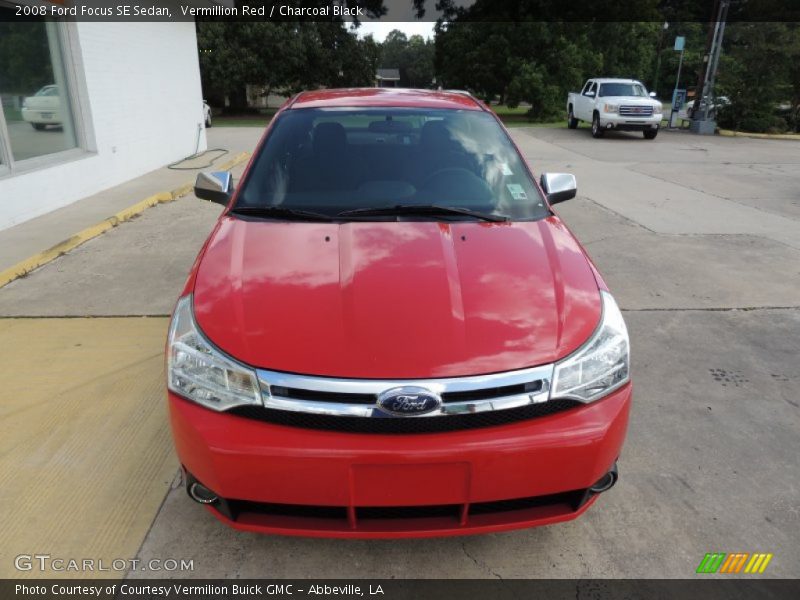 Vermillion Red / Charcoal Black 2008 Ford Focus SE Sedan