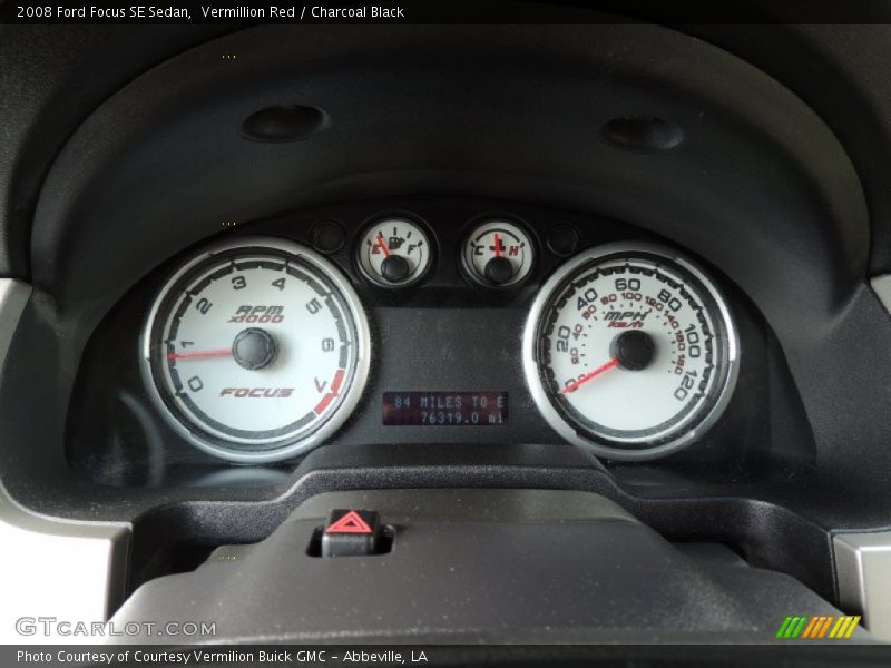 Vermillion Red / Charcoal Black 2008 Ford Focus SE Sedan