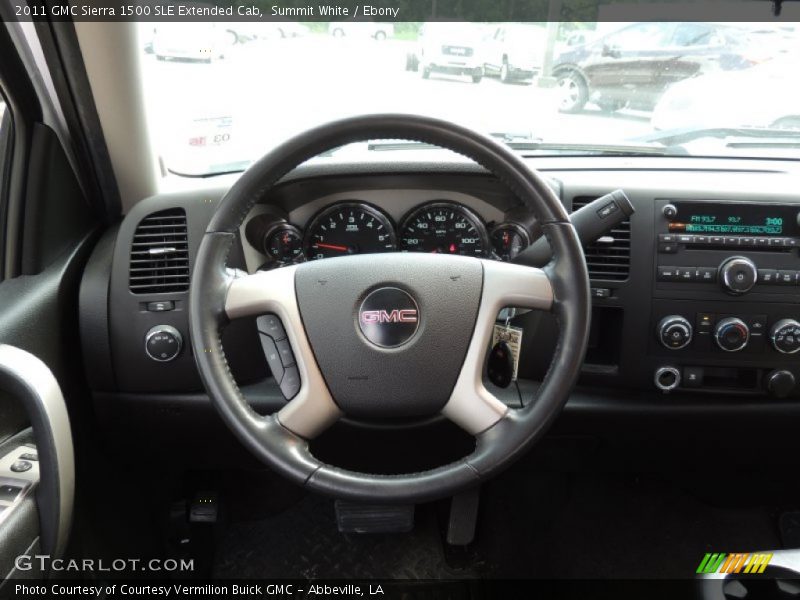 Summit White / Ebony 2011 GMC Sierra 1500 SLE Extended Cab