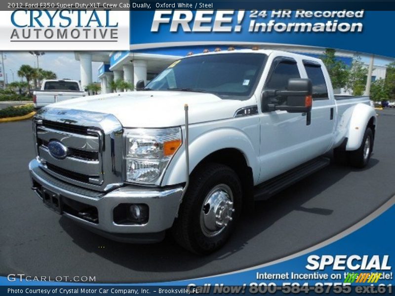 Oxford White / Steel 2012 Ford F350 Super Duty XLT Crew Cab Dually