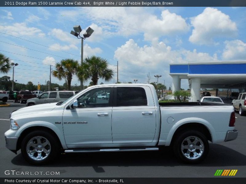Bright White / Light Pebble Beige/Bark Brown 2011 Dodge Ram 1500 Laramie Crew Cab 4x4