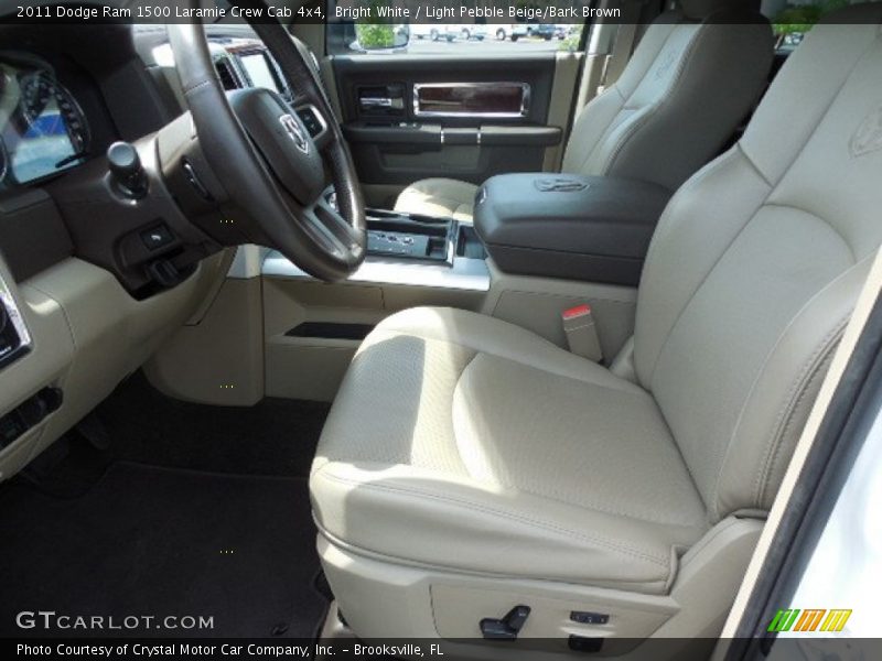 Bright White / Light Pebble Beige/Bark Brown 2011 Dodge Ram 1500 Laramie Crew Cab 4x4