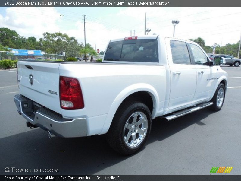 Bright White / Light Pebble Beige/Bark Brown 2011 Dodge Ram 1500 Laramie Crew Cab 4x4