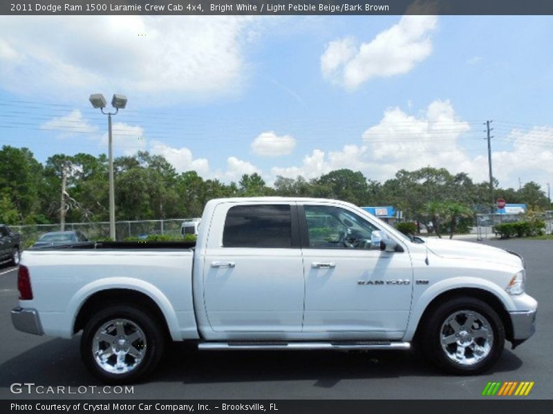 Bright White / Light Pebble Beige/Bark Brown 2011 Dodge Ram 1500 Laramie Crew Cab 4x4