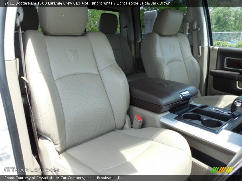 Bright White / Light Pebble Beige/Bark Brown 2011 Dodge Ram 1500 Laramie Crew Cab 4x4