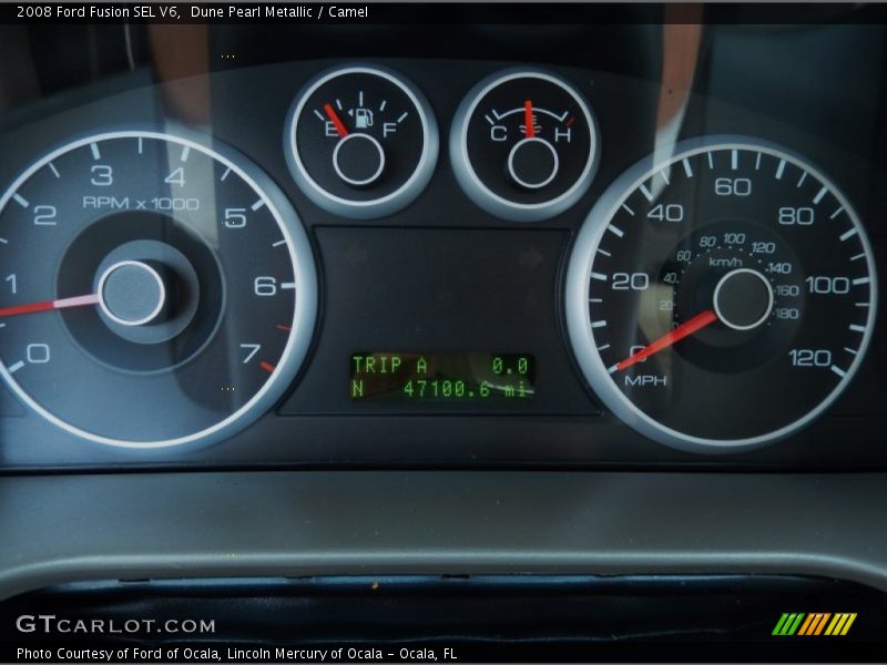 Dune Pearl Metallic / Camel 2008 Ford Fusion SEL V6