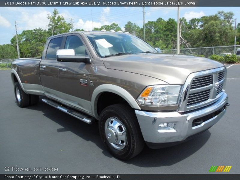Rugged Brown Pearl / Light Pebble Beige/Bark Brown 2010 Dodge Ram 3500 Laramie Crew Cab 4x4 Dually