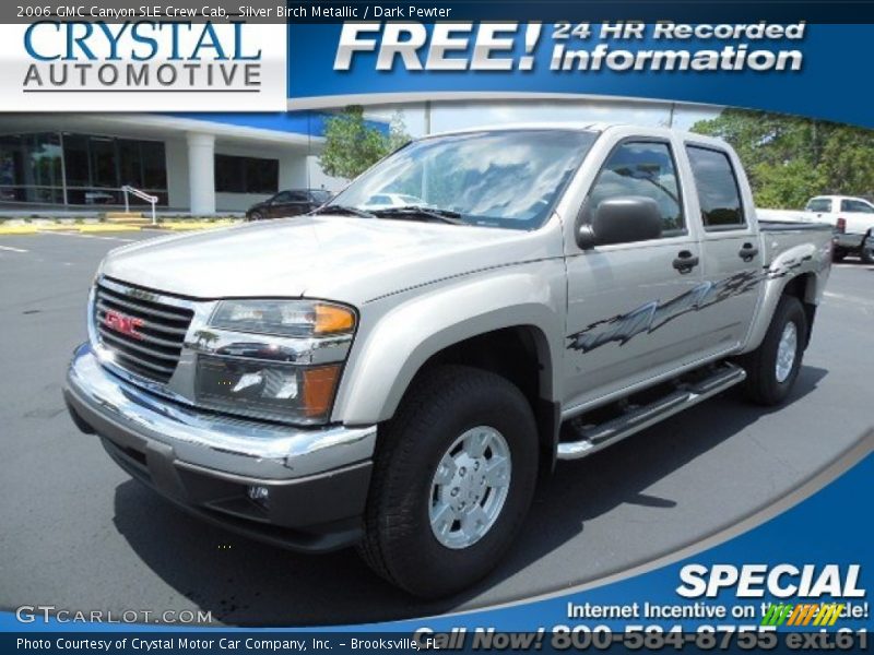 Silver Birch Metallic / Dark Pewter 2006 GMC Canyon SLE Crew Cab