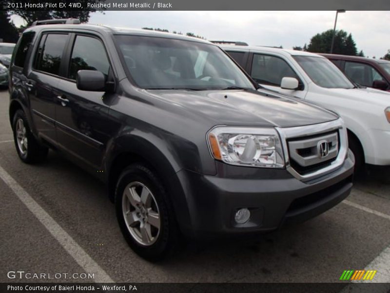 Polished Metal Metallic / Black 2011 Honda Pilot EX 4WD
