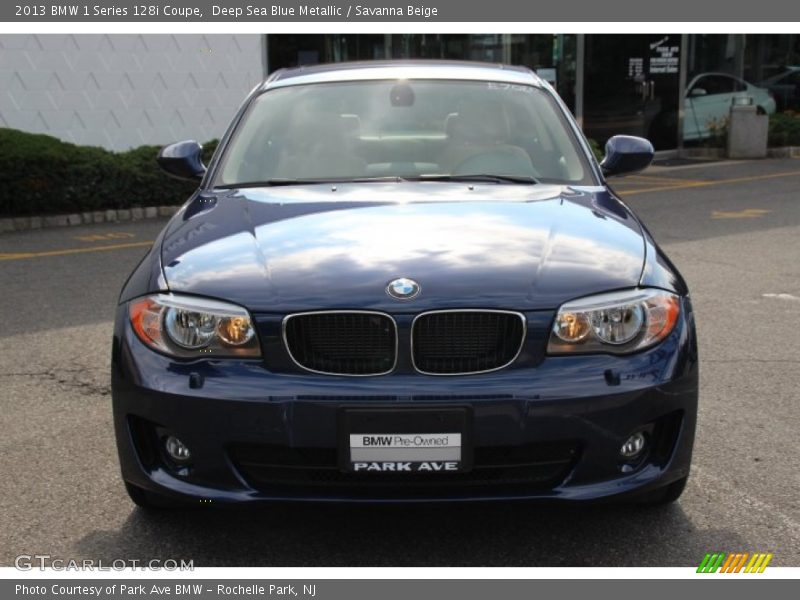 Deep Sea Blue Metallic / Savanna Beige 2013 BMW 1 Series 128i Coupe