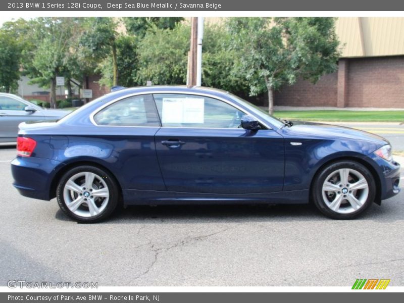 Deep Sea Blue Metallic / Savanna Beige 2013 BMW 1 Series 128i Coupe