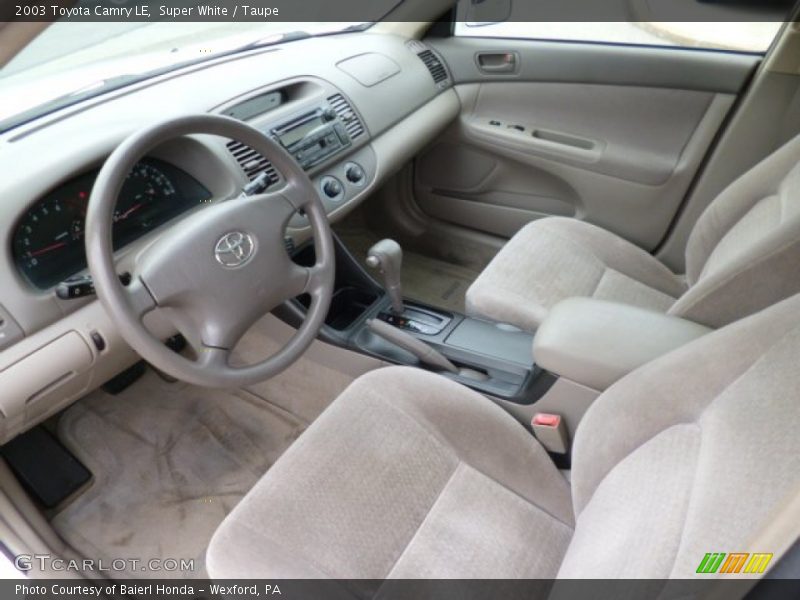 Super White / Taupe 2003 Toyota Camry LE
