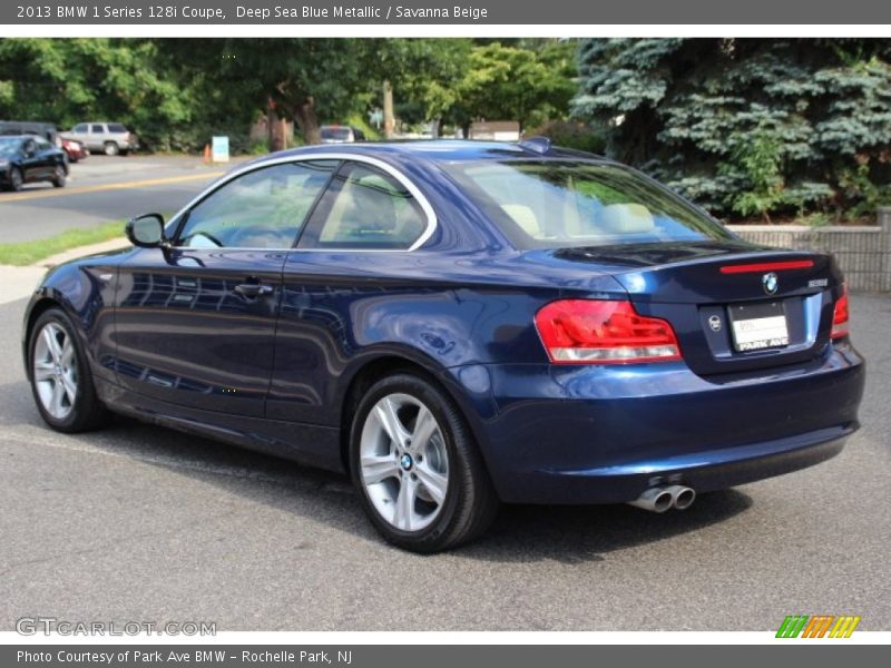 Deep Sea Blue Metallic / Savanna Beige 2013 BMW 1 Series 128i Coupe