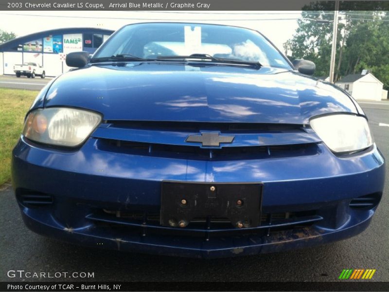 Arrival Blue Metallic / Graphite Gray 2003 Chevrolet Cavalier LS Coupe