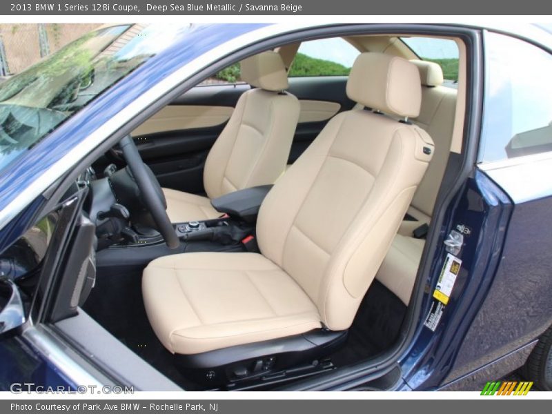 Deep Sea Blue Metallic / Savanna Beige 2013 BMW 1 Series 128i Coupe