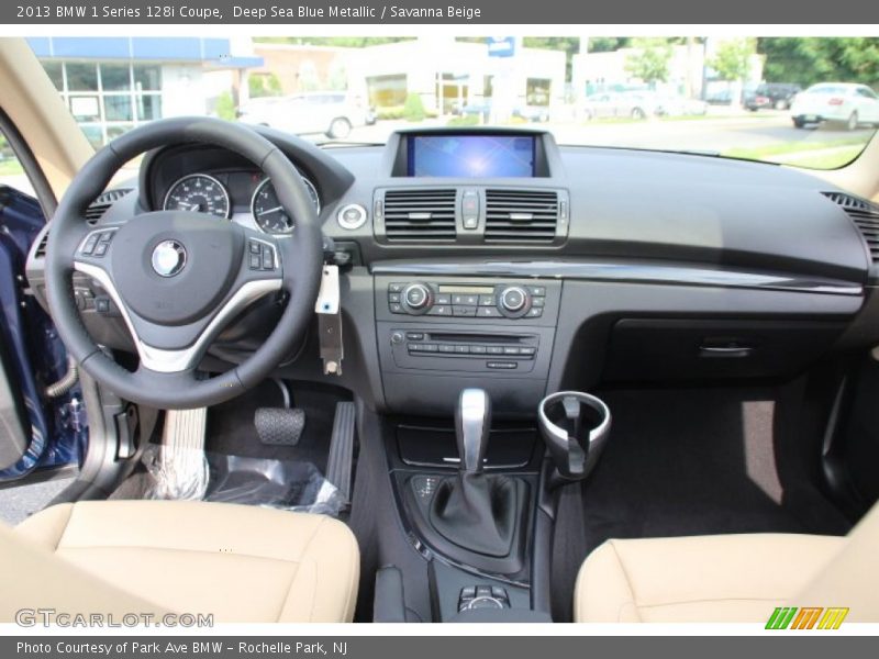 Deep Sea Blue Metallic / Savanna Beige 2013 BMW 1 Series 128i Coupe