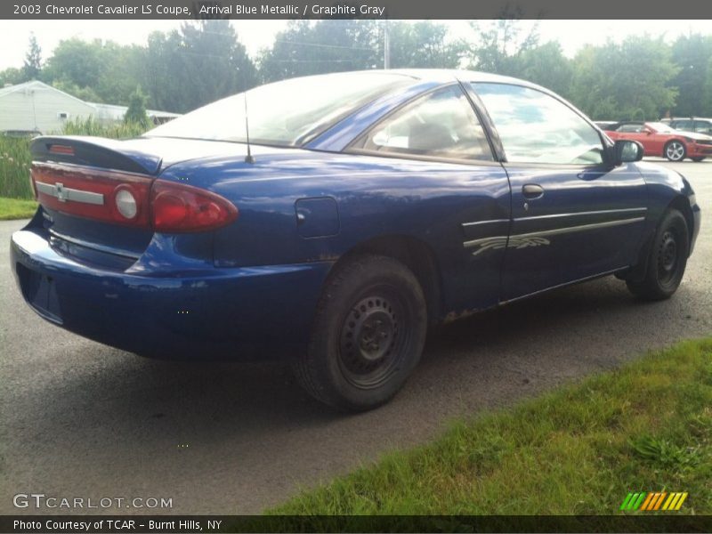 Arrival Blue Metallic / Graphite Gray 2003 Chevrolet Cavalier LS Coupe