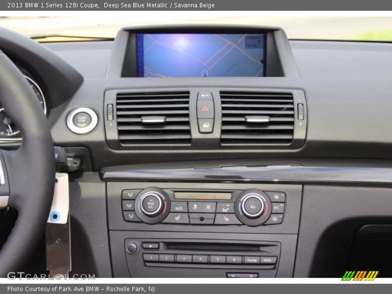 Deep Sea Blue Metallic / Savanna Beige 2013 BMW 1 Series 128i Coupe