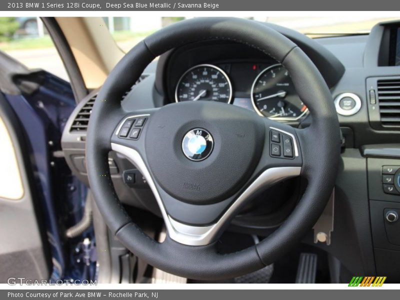 Deep Sea Blue Metallic / Savanna Beige 2013 BMW 1 Series 128i Coupe