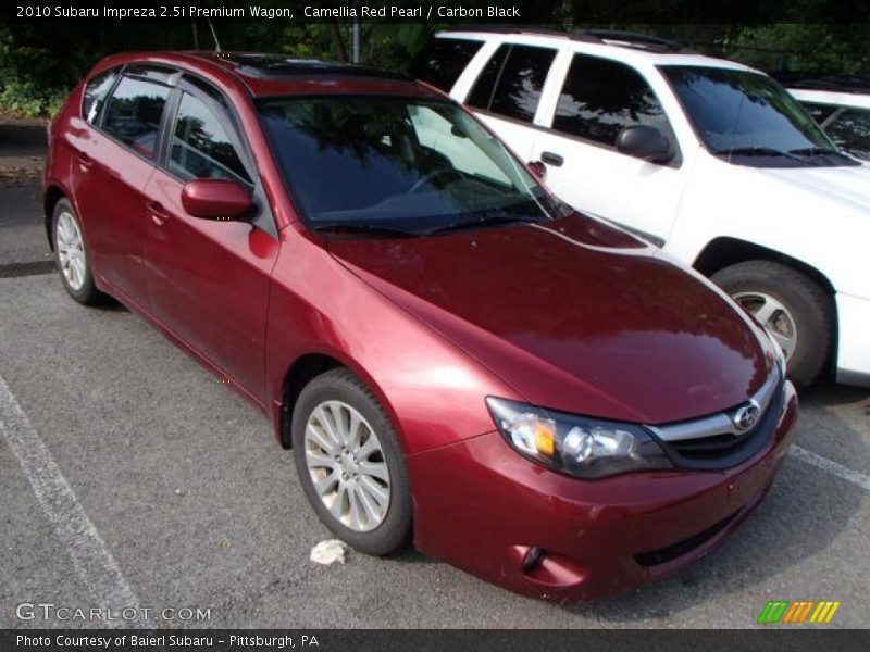 Camellia Red Pearl / Carbon Black 2010 Subaru Impreza 2.5i Premium Wagon