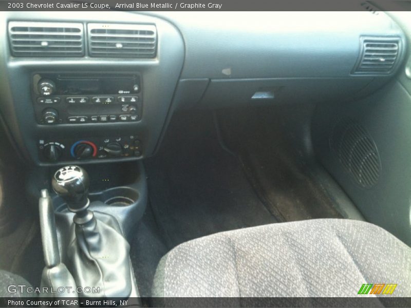 Arrival Blue Metallic / Graphite Gray 2003 Chevrolet Cavalier LS Coupe