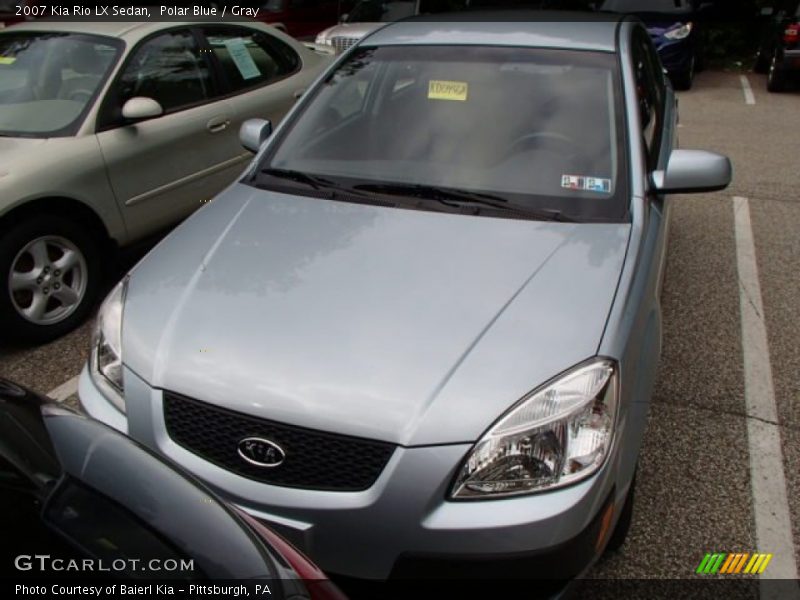 Polar Blue / Gray 2007 Kia Rio LX Sedan