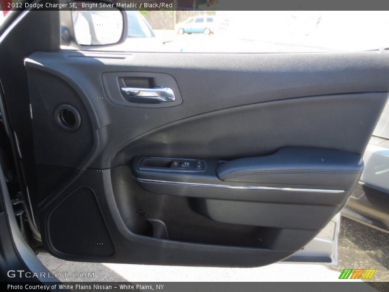 Bright Silver Metallic / Black/Red 2012 Dodge Charger SE