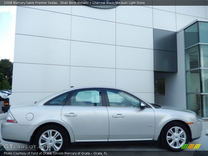 Silver Birch Metallic / Charcoal Black/Medium Light Stone 2008 Mercury Sable Premier Sedan