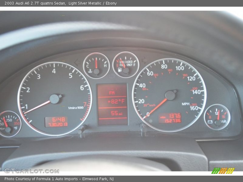 Light Silver Metallic / Ebony 2003 Audi A6 2.7T quattro Sedan