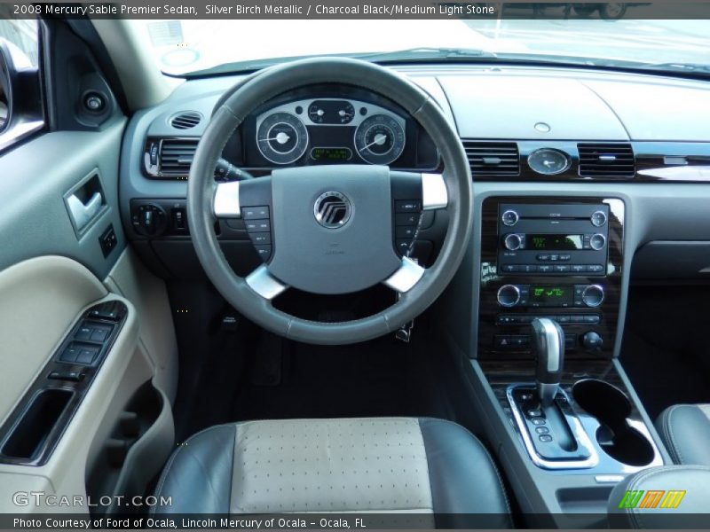 Silver Birch Metallic / Charcoal Black/Medium Light Stone 2008 Mercury Sable Premier Sedan