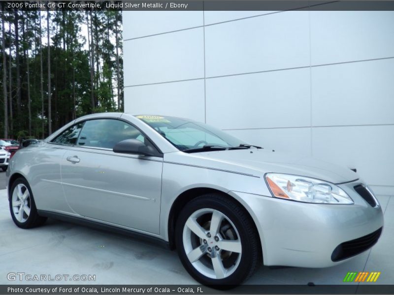 Liquid Silver Metallic / Ebony 2006 Pontiac G6 GT Convertible