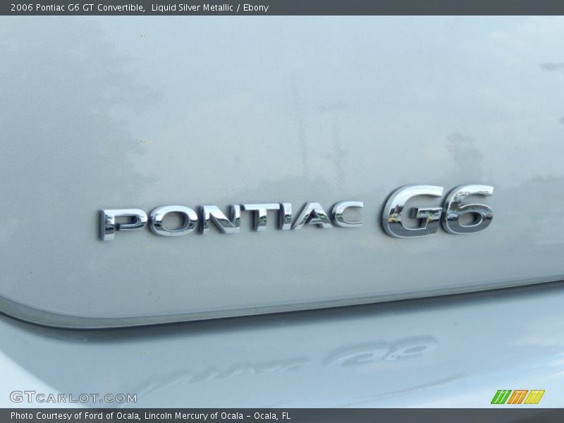 Liquid Silver Metallic / Ebony 2006 Pontiac G6 GT Convertible